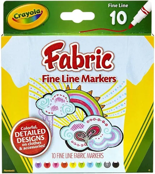 CRAYOLA Fabric Markers, 10 Pack , 2003