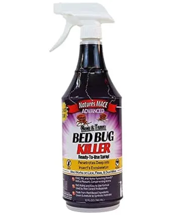 Nature’s MACE 32oz Bed Bug Spray, Dust Mite Spray, Kills on Contact Fast, Safe Bed Bug Killer Indoor Infestation Home Treatment, Bed Bug Spray for Furniture & Bedding