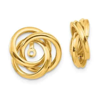 Designs by Nathan | 14k Yellow Gold | Polished Love Knot Earring Jackets | 15mm