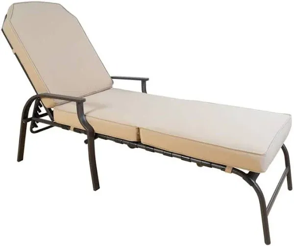 Kozyard Maya Outdoor Chaise Lounge Weather & Rust Resistant Steel Chai