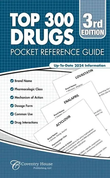 Top 300 Drugs Pocket Reference Guide (2024 Edition)