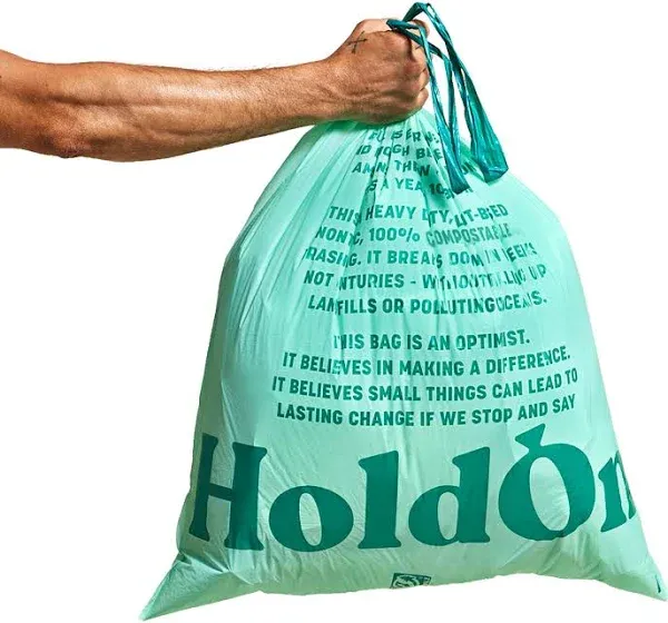 HoldOn Compostable Tall Kitchen Trash Bags