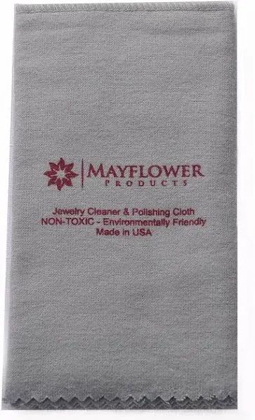 Mayflower Products Pro Size Polishing Cleaning Cloth Pure Cotton Made in USA for Gold, Silver, and Platinum Jewelry, Eco Friendly Large Cleaner Cloth 11 x 14 in. Keeps Jewelry Clean and Shiny