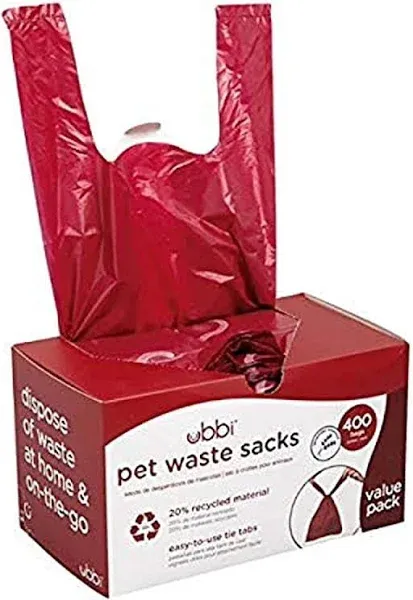 Ubbi Pet Waste Sacks Lavender Scented Cat Litter Disposal Bags Leak Proof