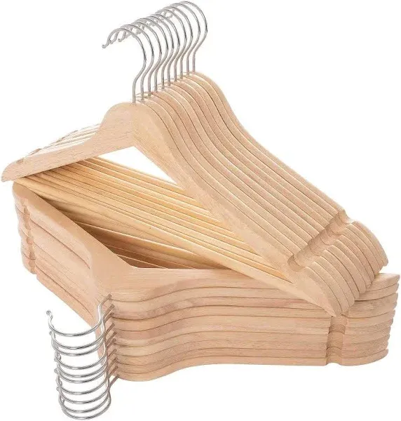 Elong Home Solid Wooden Suit Hangers