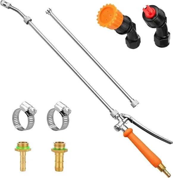 All Metal Sprayer Wand with 3 Types of Nozzles, Fan Nozzle Replacement Sprayer W