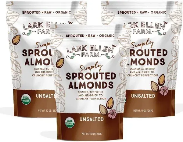 Bulk Organic Sprouted Almonds For Ketogenic or Paleo Snacking - Lark Ellen Farm