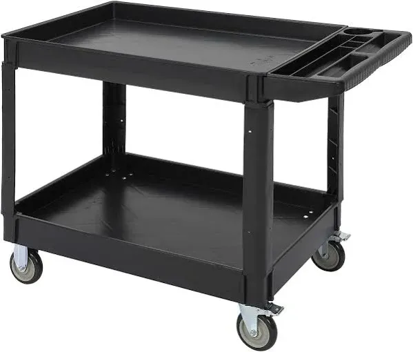 2-Shelf Storage Handle Service Cart