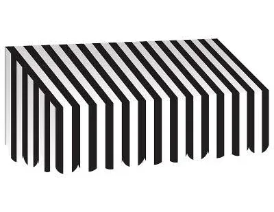 Black & White Stripes Awning 24" x 12.5" x 8"  1/pk