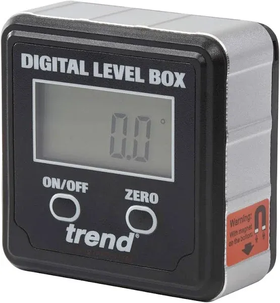 Trend Digital Level Box and Angle Finder for Woodworking and Accurate Table/Miter Saw Angle Setting