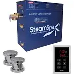 SteamSpa Oasis 10.5 KW QuickStart Acu-Steam Bath Generator Package - Polished Chrome