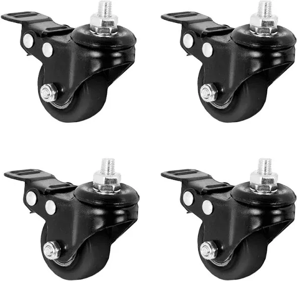 VIVO 1.5 inch M8 Caster Wheels (Set of 4) for TV Carts, Desk Frames, and More