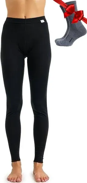 Merino Wool Base Layer Women Pants 100% Merino Wool Leggings Thermal Underwear B