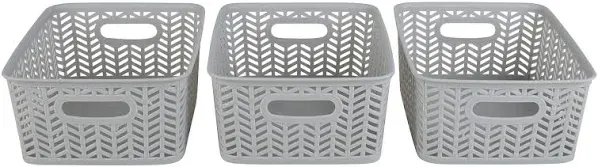 3 Pk Herringbone Storage Bins ||P000748318||