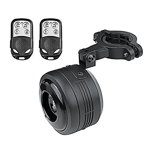 Bike Bell Alarm Horn with Remote, USB Rechargeable, Waterproof, Anti-Theft Vibration Alarm for Bikes/Scooters (1 Pack)