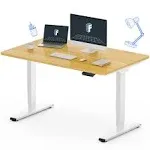 FLEXISPOT E6 Essential 3 Stages Dual Motor Electric Standing Desk 48x30 Inch Whole-Piece Board Height Adjustable Desk Electric Sit Stand Desk(Black Frame + Black Desktop, 2 Packages)