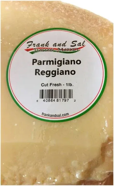 Top Shelf Parmigiano Reggiano 1lb. Frank and Sal Imported Cut Fresh and Vacuum Sealed Daily to Order - Aged 24 Months