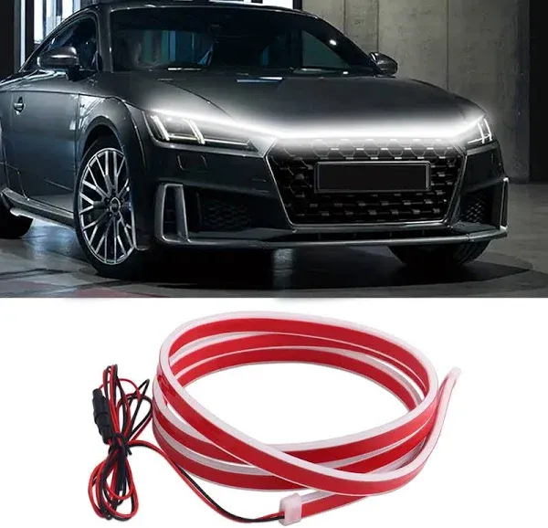 Car Hood Light Strip, 71 Inches Flexible Exterior Car LED Strip Lights Waterproo