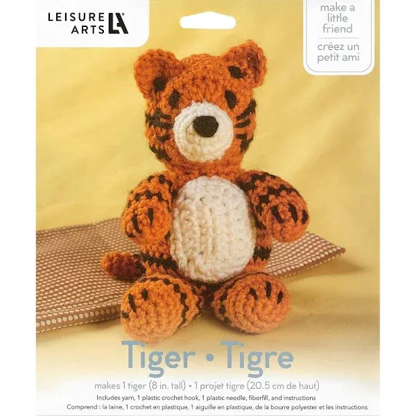 Leisure Arts Crochet Friend Kit Tiger