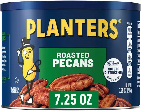 Planters Pecans, Roasted - 7.25 oz