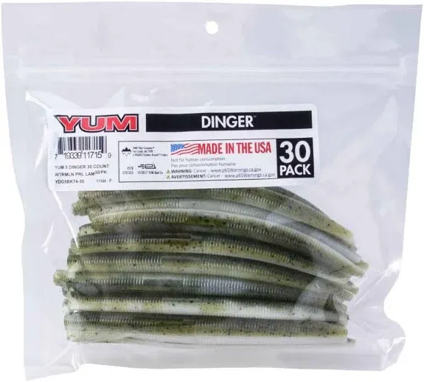 Yum Lures Yum Lures 4 ' Dinger 30 Count Dingers