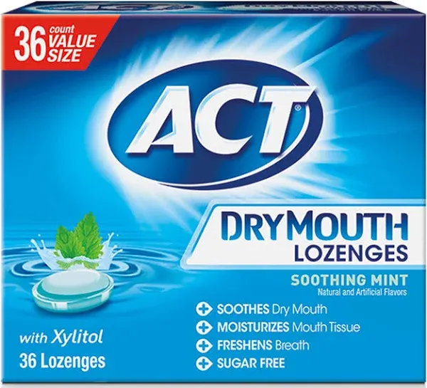 ACT Dry Mouth Soothing Mint Lozenges (3.7 oz)