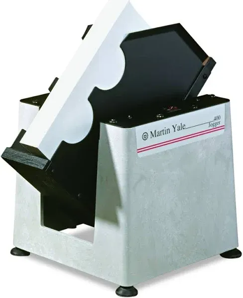 Martin Yale 400 Single Bin Desktop Paper Jogger, Aligns and Separates Envelopes, Cards, Small Paper Stock, Jogs One Full Ream of 8-1/2" x 11"