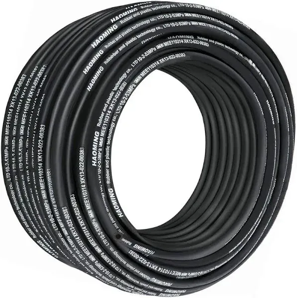 VEVOR Hydraulic Hose 328 Feet Rubber Hydraulic Hoses with 2 High-Tensile Steel Wire Braid, Inner Diameter 3/8 Inch, 5000 PSI Max, Bulk Hydraulic Hose -40 °F to 250 °F, Hydraulic Oil Flexible Hose