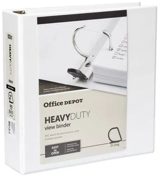 Office Depot Heavy-Duty View 3-Ring Binder