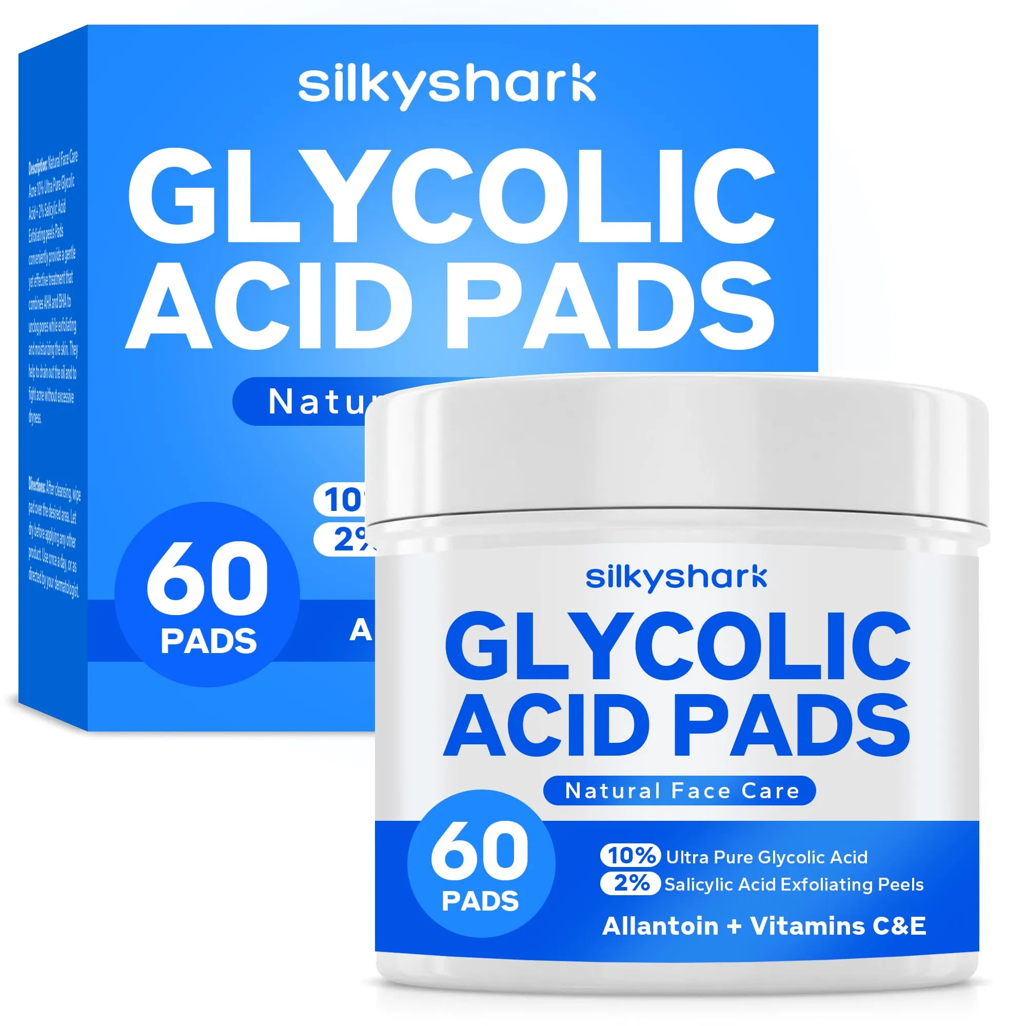 SilkyShark Glycolic Acid Resurfacing Pads