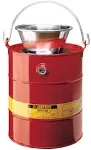 Justrite 10905 Drain Can, 5 gal, Red, Galvanized Steel