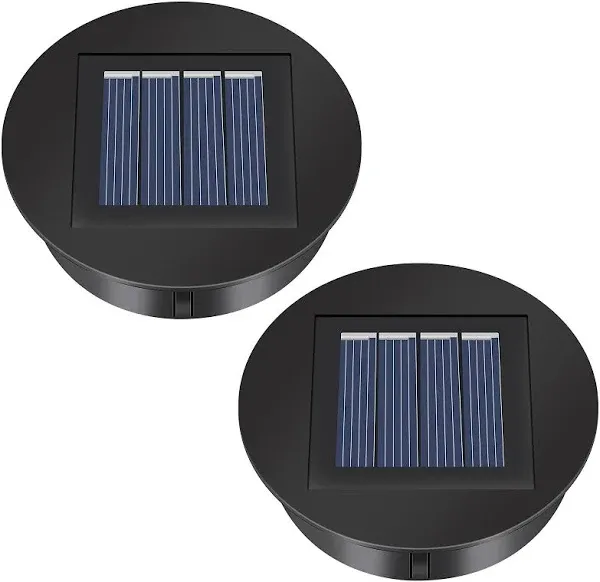 2 Pack Solar Lights Replacement Top - 10 lumens LED Solar Panel Lantern Lid L...