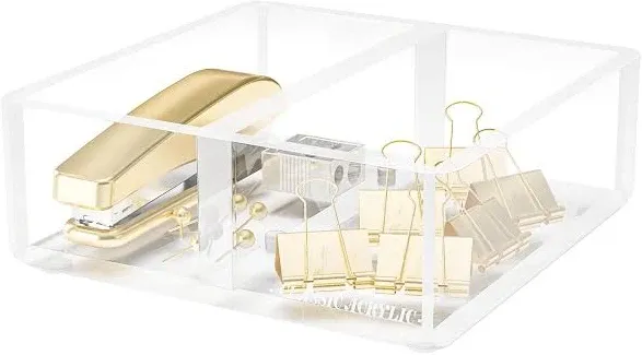 Clear Desk Accessories Modern Office Organizer Removable Divider