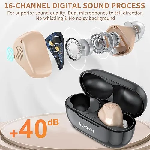 Hearing Aids Rechargeable, Hearing Aids for Seniors -16 Channel Digital Noise...