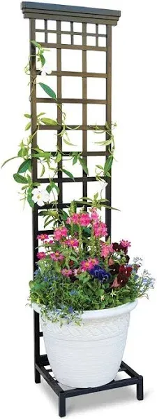 Panacea Mission-Style Planter Stand with Trellis