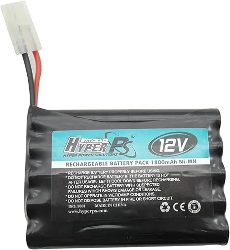 12V 1800mAh Ni-MH 10 Cell Rechargeable Battery Pack for RC Car US Free Shipping