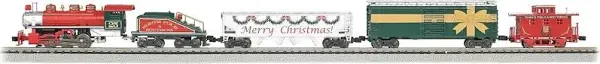 Bachmann-Merry Christmas Express -- USRA 0-6-0, 3 Cars, E-Z Track(R) Circle, Pow