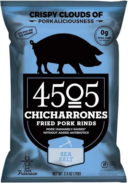 4505 Meats Chicharrones Fried Pork Rinds Sea Salt