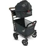 Pet Foldable Cart - Luxury Cat & Dog Stroller with Extra Large Shopping Basket, Cup Holders, & Ventilated Canopy - Easy Fold Pet Stroller for Cats & Dogs