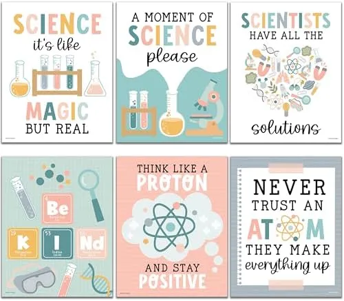 6 Boho Life Science Posters For Classroom Middle School - Middle School Science Classroom Decor, Science Classroom Must Haves, Science Decorations For Classroom, Science Decor, Biology Posters