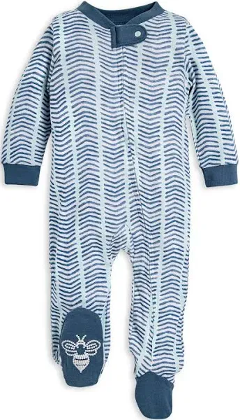 Burt's Bees Baby Boys' Sleep and Play Pjs, 100% Organic Cotton One-piece Zip Front Romper Jumpsuit Pajamas