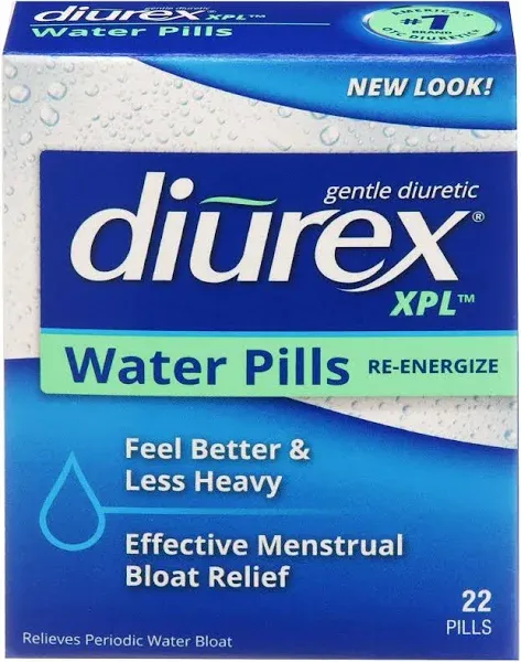 Diurex Water Pills + Pain Relief - Relieve Water Bloat, Cramps, &amp; Fatigue - 42 C