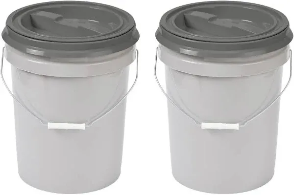 Mighty Tuff Pet Food Storage Container with Scoop (2 Pack)