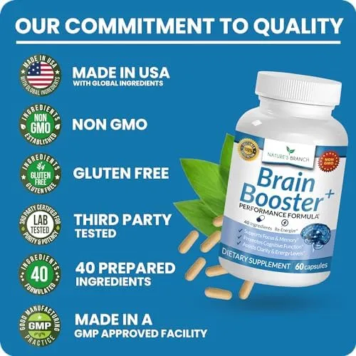 Advanced Brain Booster Supplements  41 Ingredients Memory Focus Clarity Vitamins