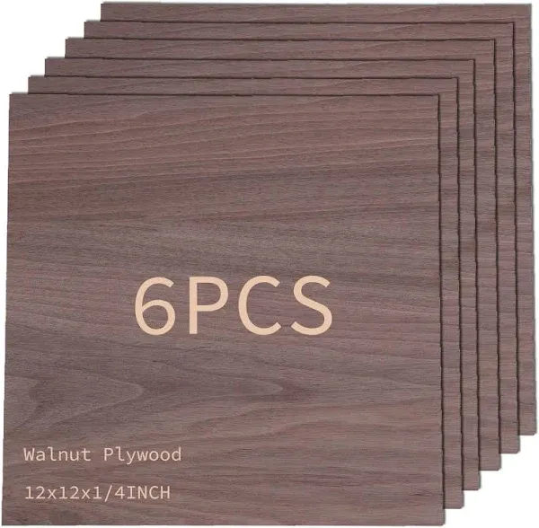 Baltic Brich Plywood 12PCS 3mm 1/8 x 12 x 8inch Plywood Sheets,Unfinished Baltic Brich Plywood for Crafts,Perfect for Laser Cutting & Engraving,Painting,Wood Burning and CNC Cutting