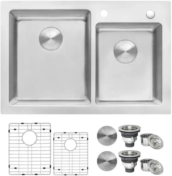 Ruvati 33 x 22 inch Drop-In Topmount Kitchen Sink