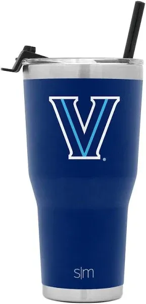 Simple Modern Officially Licensed Collegiate Villanova Wildcats Tumbler with Straw and Flip Lid | Insulated Stainless Steel 30oz Thermos | Cruiser Collection | Villanova University