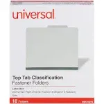 Universal Pressboard Classification Folder Letter Six-Section Gray 10/Box