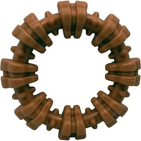 Nylabone Power Chew Textured Dog Chew Ring Toy - Tough and Durable Dog Chew Toy 