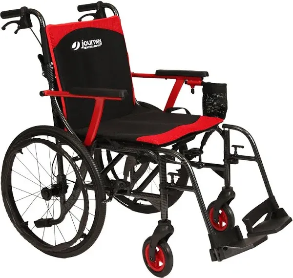 Journey So Lite C2 Wheelchair Black Frame with Red Trim